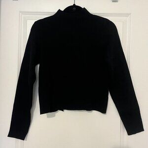 Red by BKE Women's Cropped Black Mock Turtleneck and open back with ties